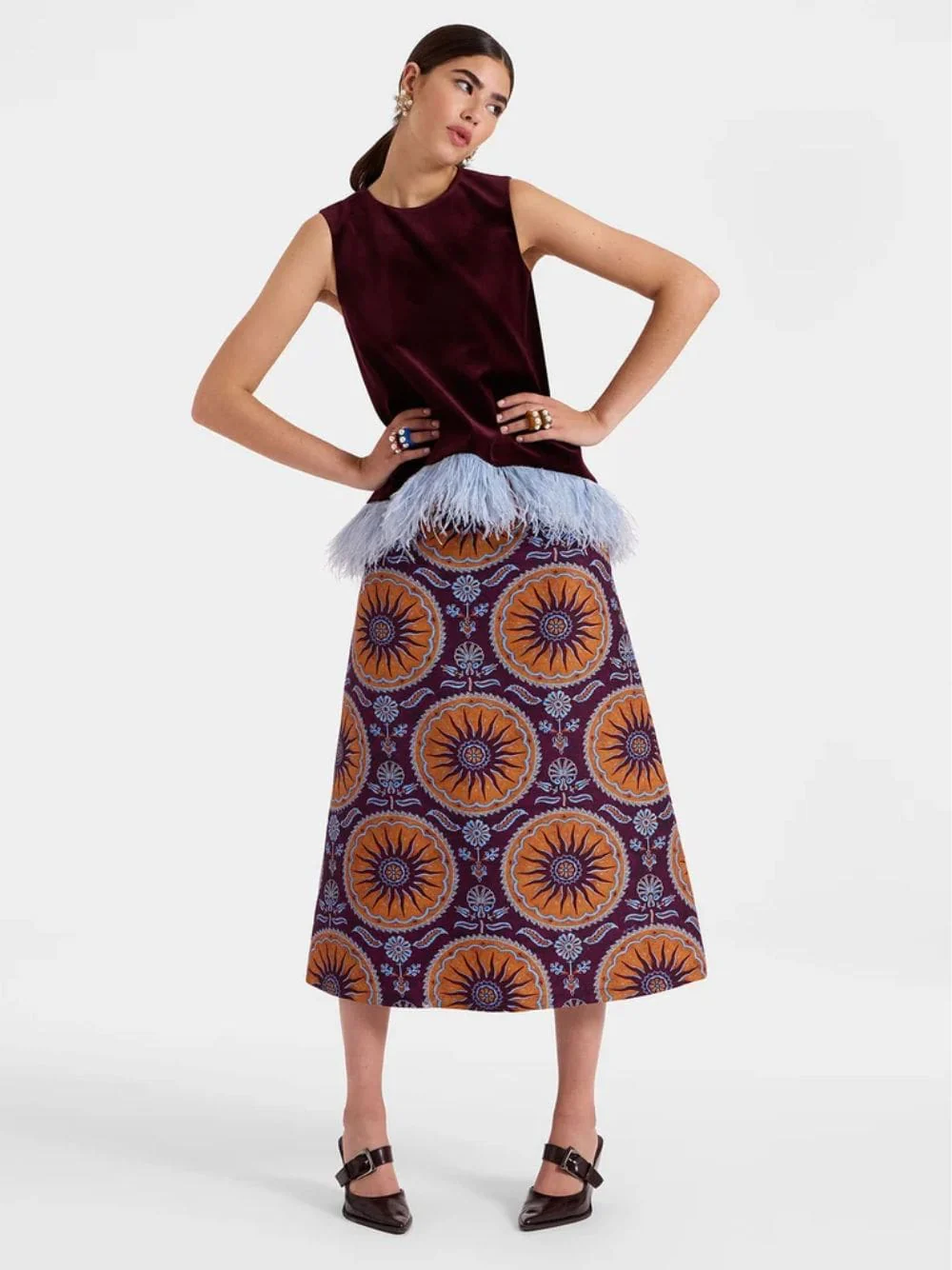 Sovereign Purple A-Line Skirt - Image 2