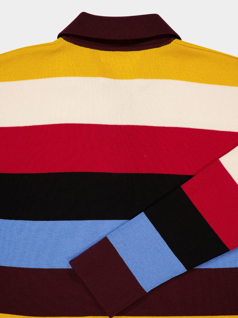 Striped Midi Polo Dress in Merino Wool - Image 4