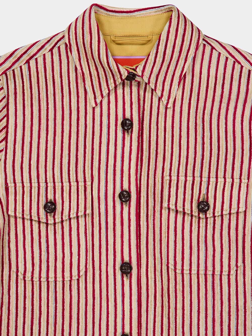 Color Block Linen Corduroy Jacket - Image 5