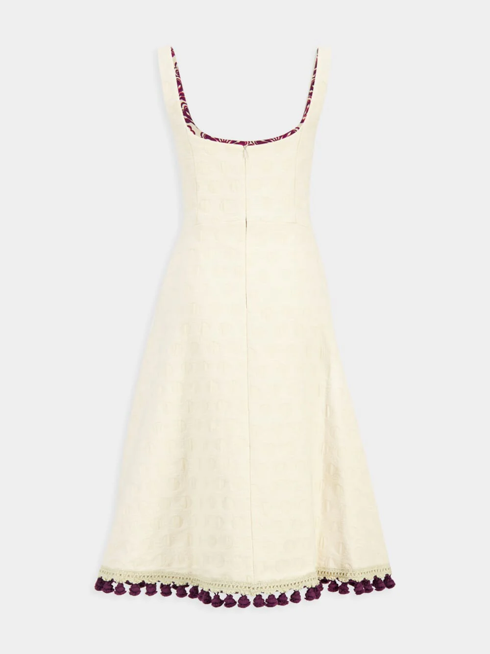 Creamy Jacquard Sophia Midi Dress - Image 2