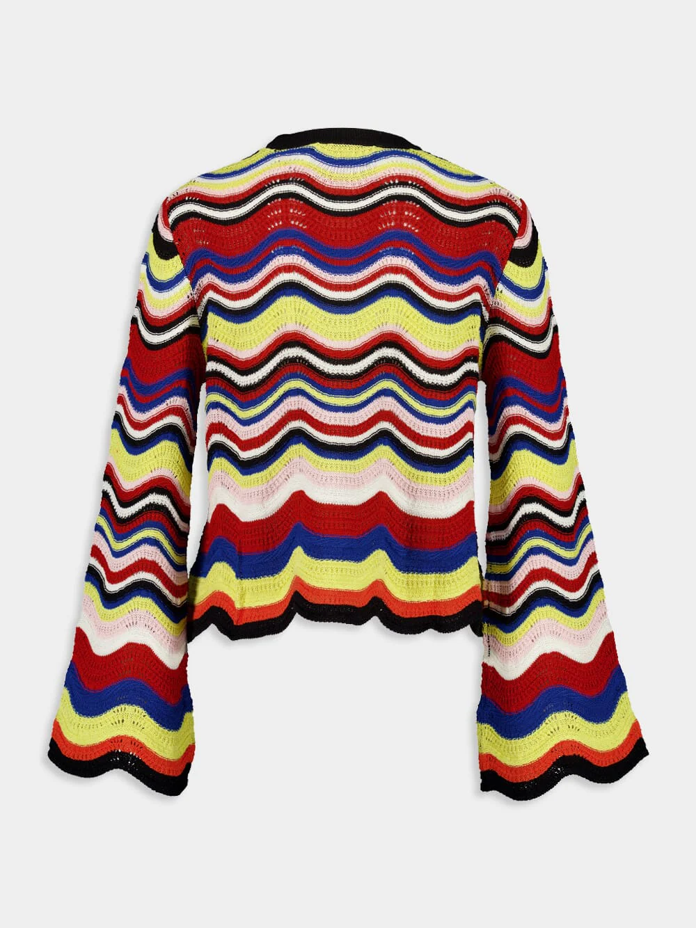 Cropped Chevron Cotton Sweater - Image 2