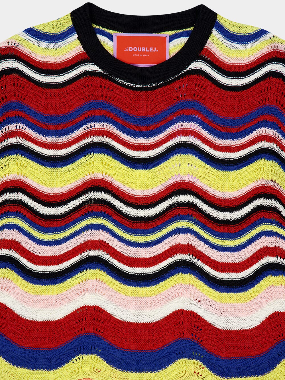 Cropped Chevron Cotton Sweater - Image 3