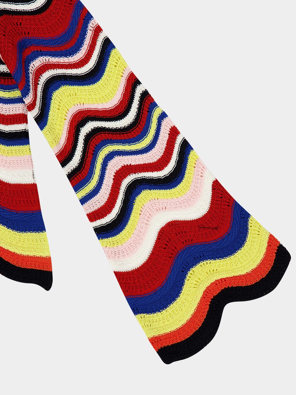 Cropped Chevron Cotton Sweater - Image 4