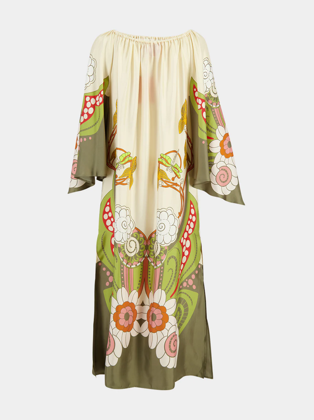 Date Palms Goddess Placée Silk Midi Dress - Image 2
