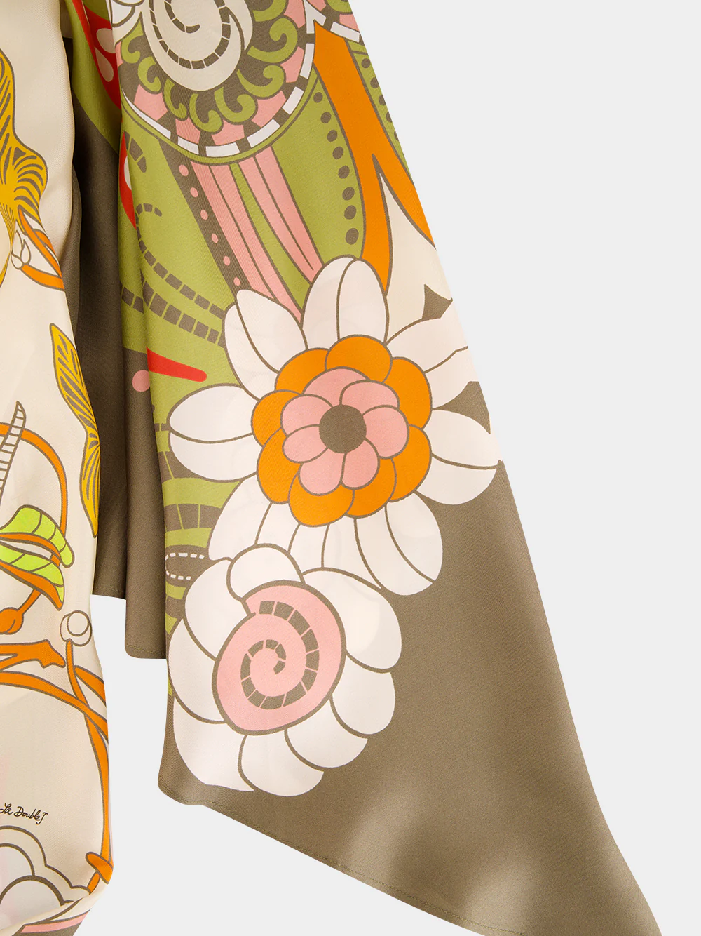 Date Palms Goddess Placée Silk Midi Dress - Image 3
