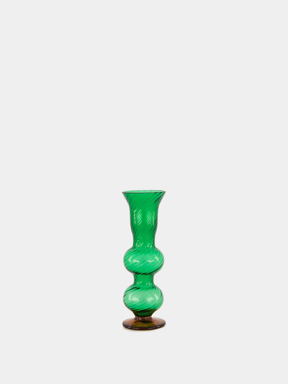 Green Murano Glass Bubble Candlestick - Image 2