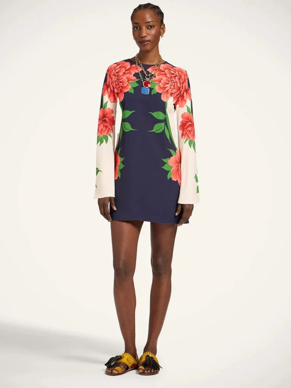 Queen Peony Placée Blue Mini Supreme Swing Dress - Image 2