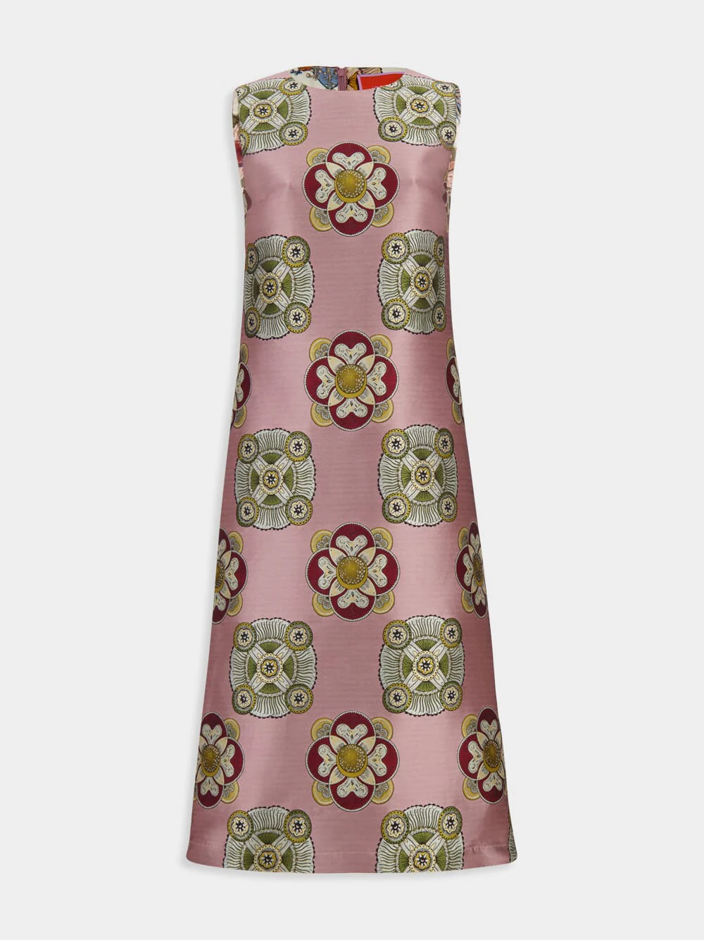 Dusty Pink Nucleus Jacquard Column Dress - Image 2