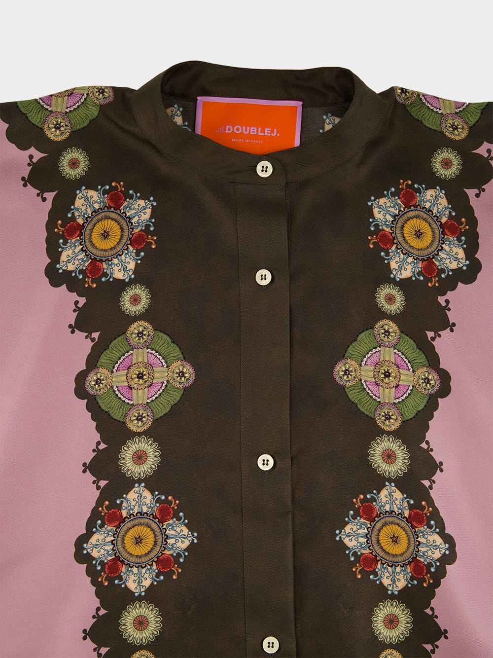 Dusty Pink Silk Twill Nucleus Foulard Shirt - Image 5