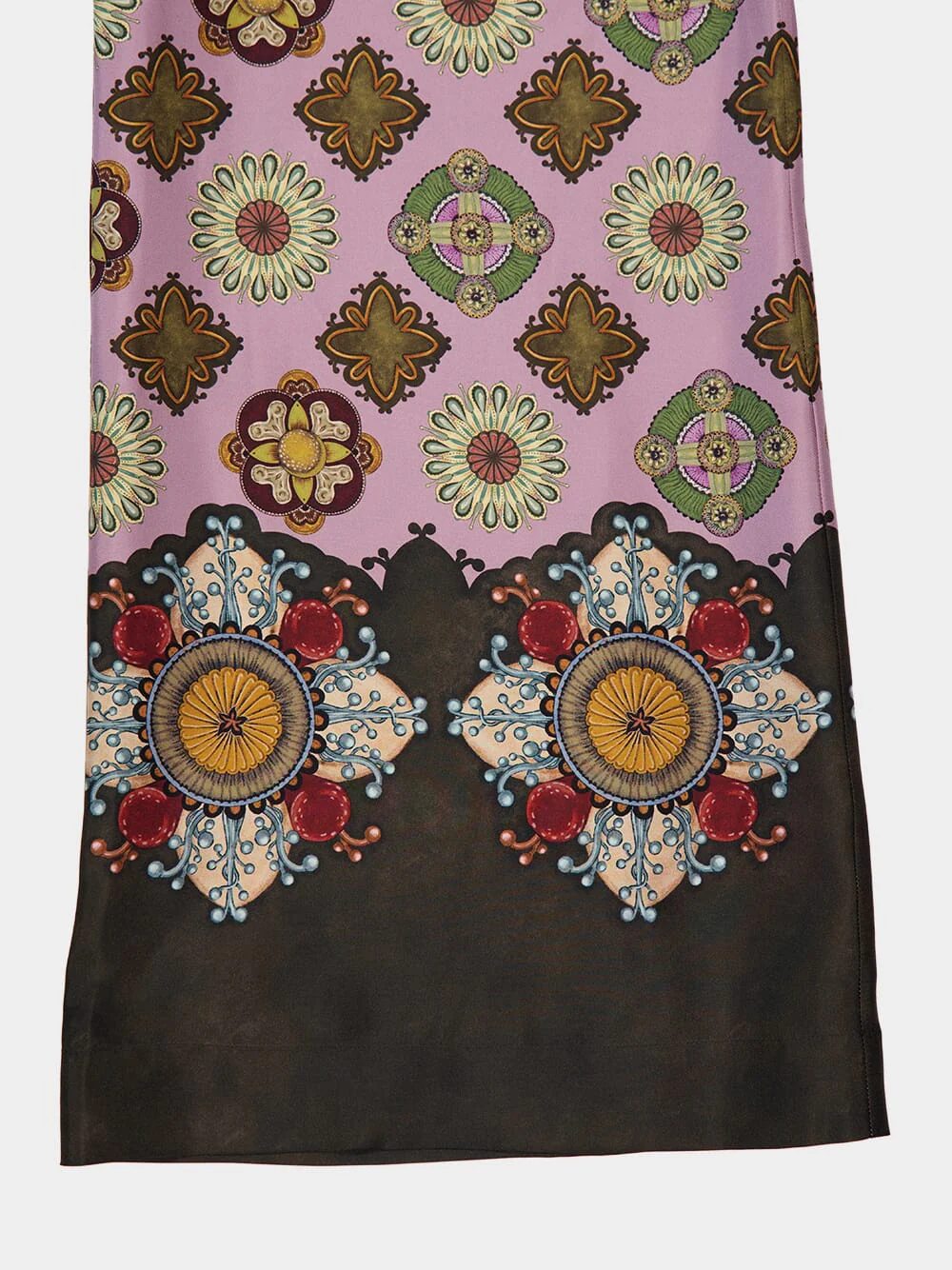 Dusty Pink Silk Twill Palazzo Pants - Image 6