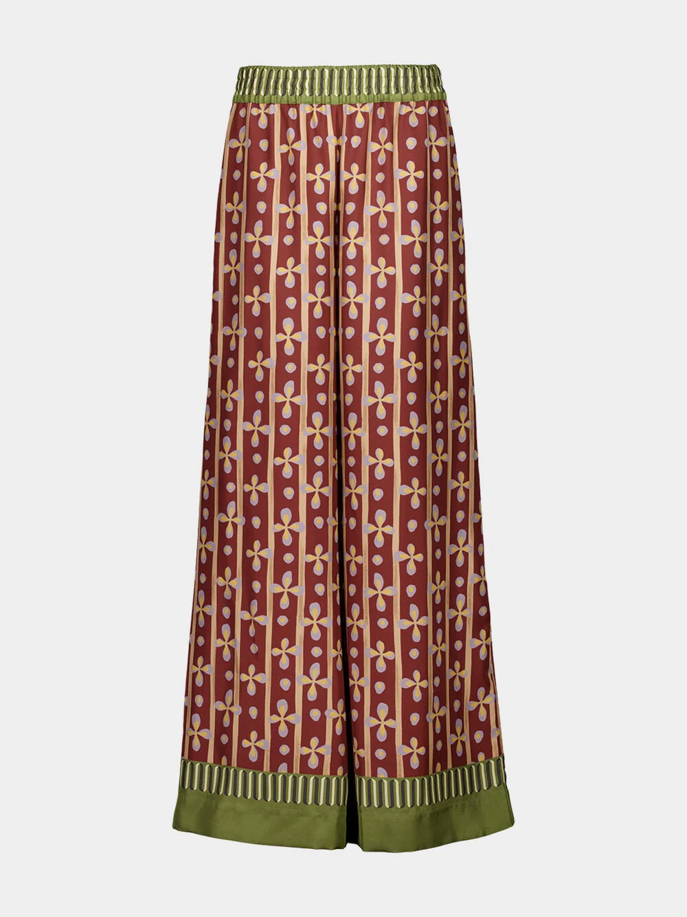 Eclipse Print Silk Palazzo Trousers