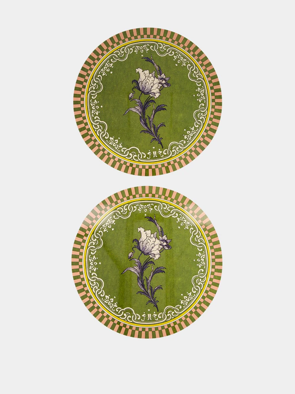 Fiesole Green Nymph Bloom Placemats Set of 2