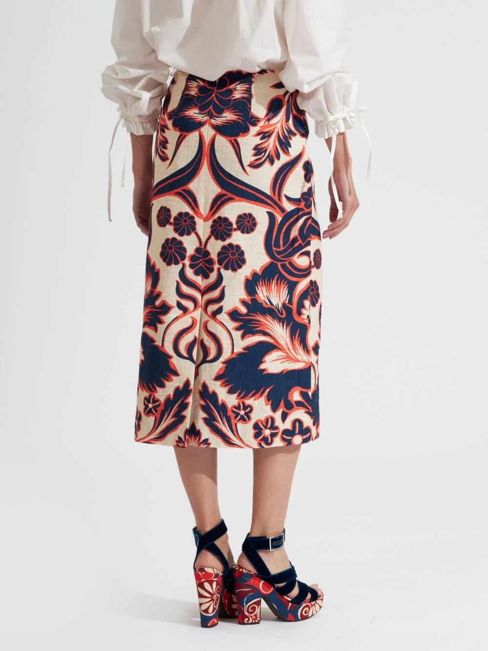 Floral-Print Pencil Skirt - Image 3