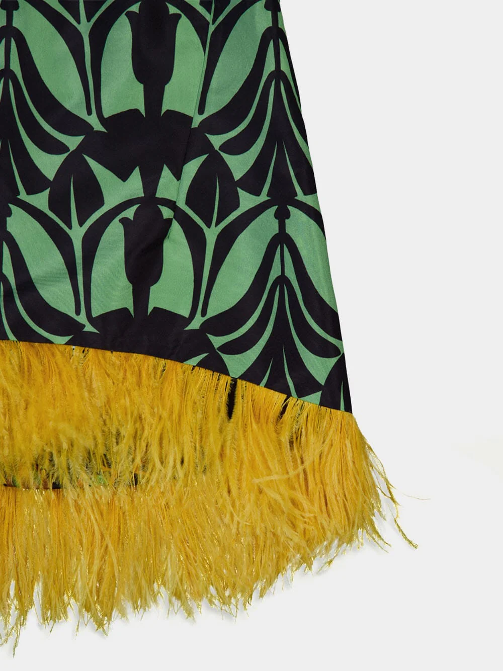 Graphic-Print Feather-Hem Top - Image 7