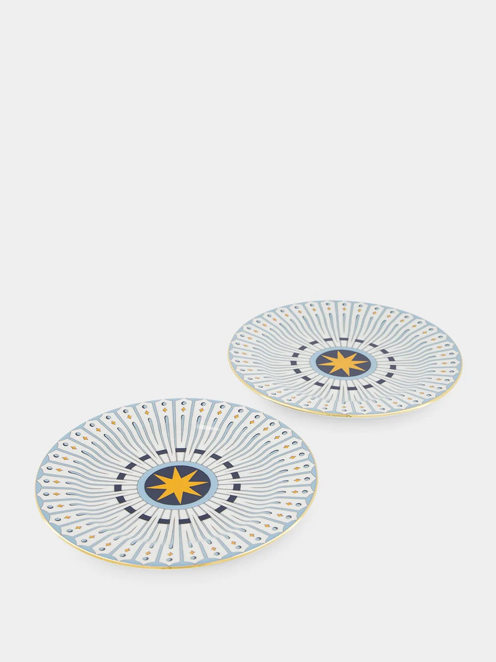 Set of 2 Feria Sky Blue Dessert Plates - Image 2