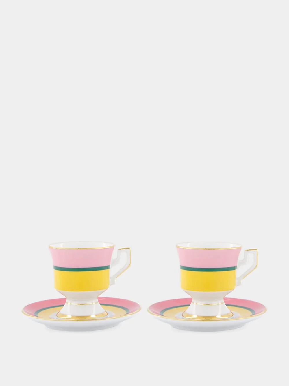 Set of 2 Giallo Rainbow Espresso Cups