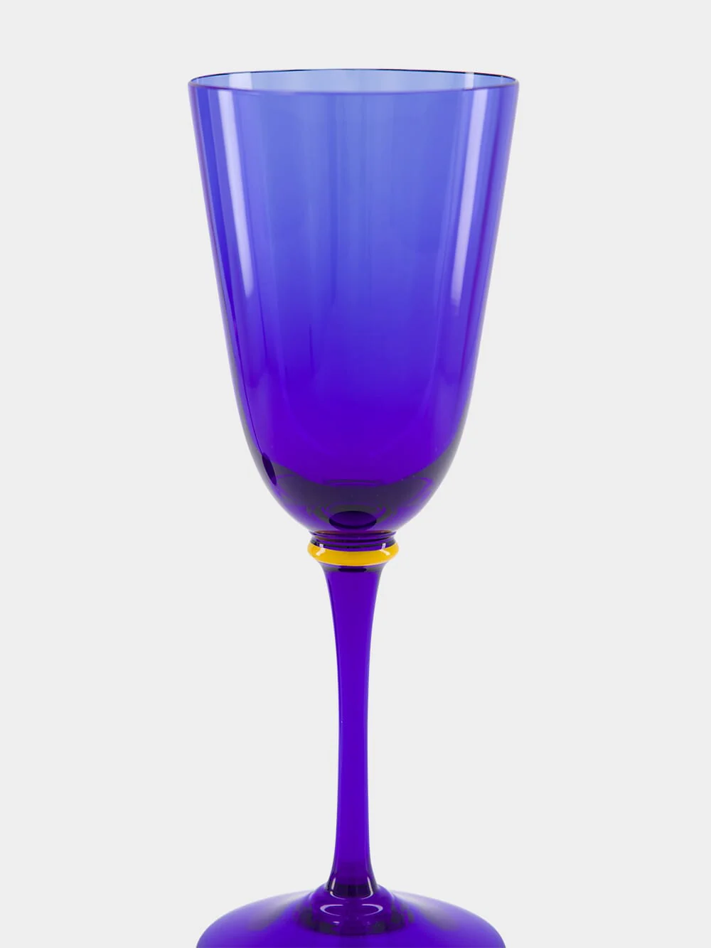 Set Of 2 Blue Murano Wine Glasses - Image 3