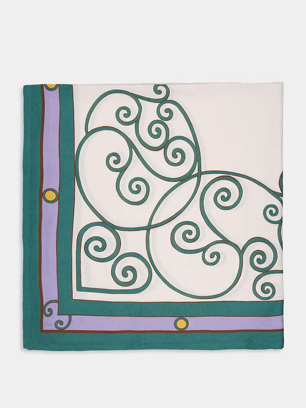 Cortile Lilac Large Linen Tablecloth - Image 6