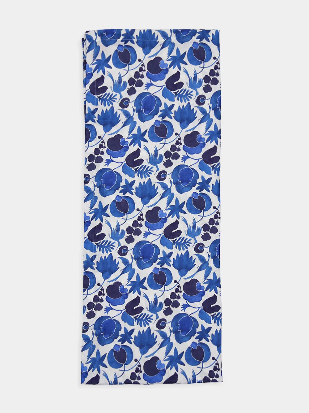 Wildbird Blu Linen Tablecloth