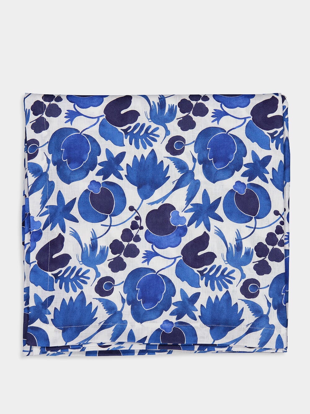Wildbird Blu Linen Tablecloth - Image 2