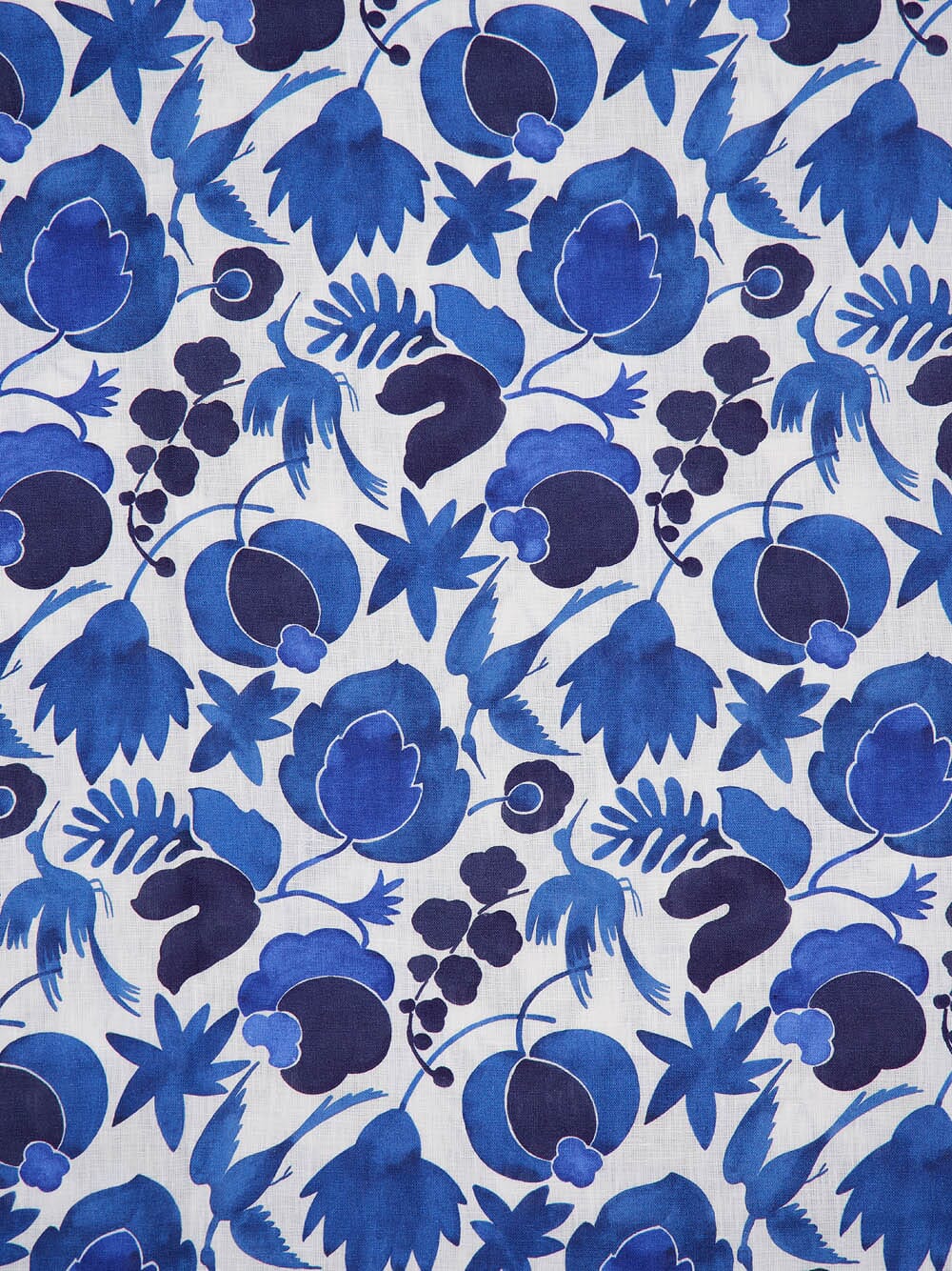Wildbird Blu Linen Tablecloth - Image 3