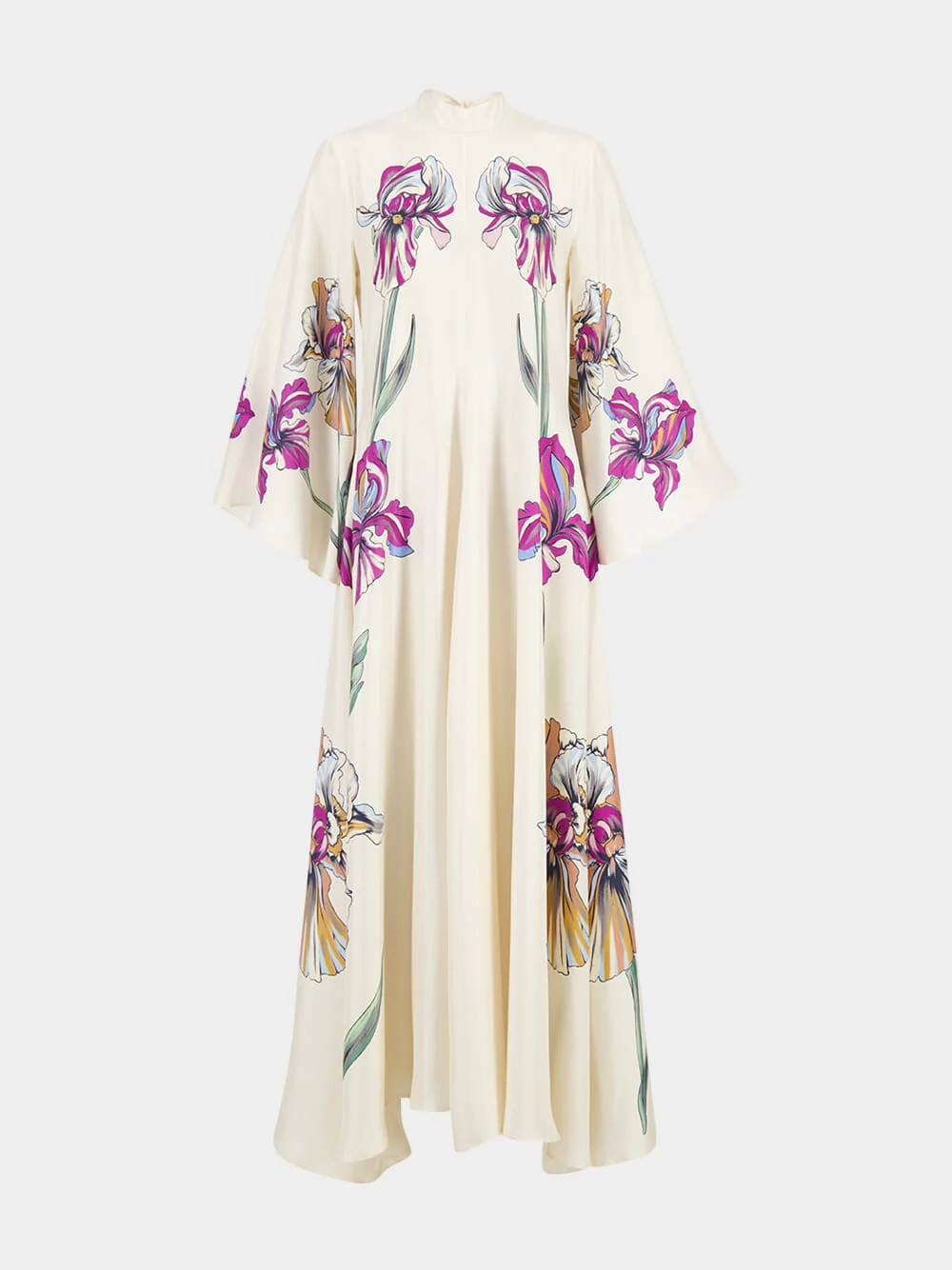 Iris Placée Floral Silk Maxi Dress