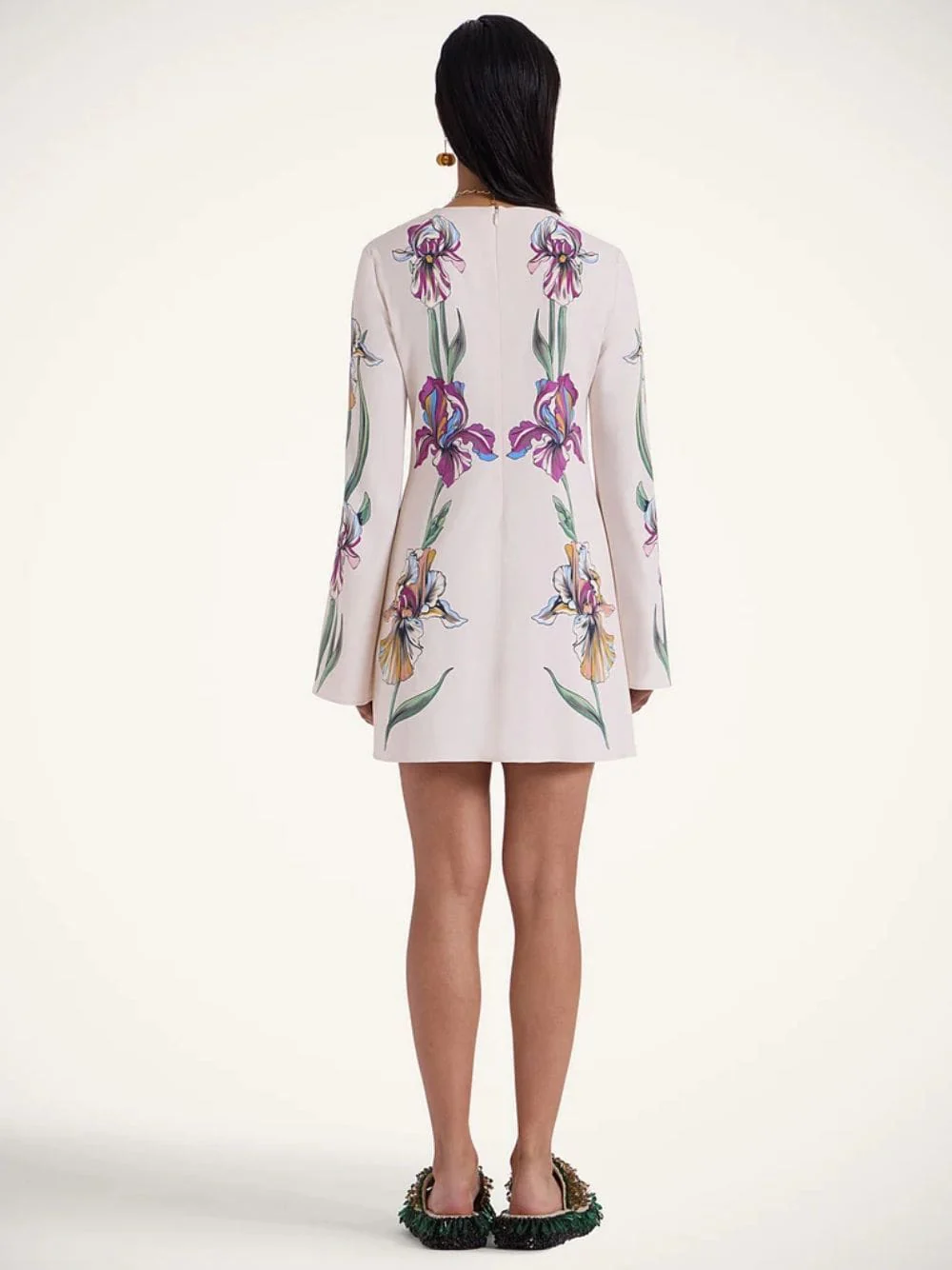 Iris Placée Satin Mini Dress - Image 4