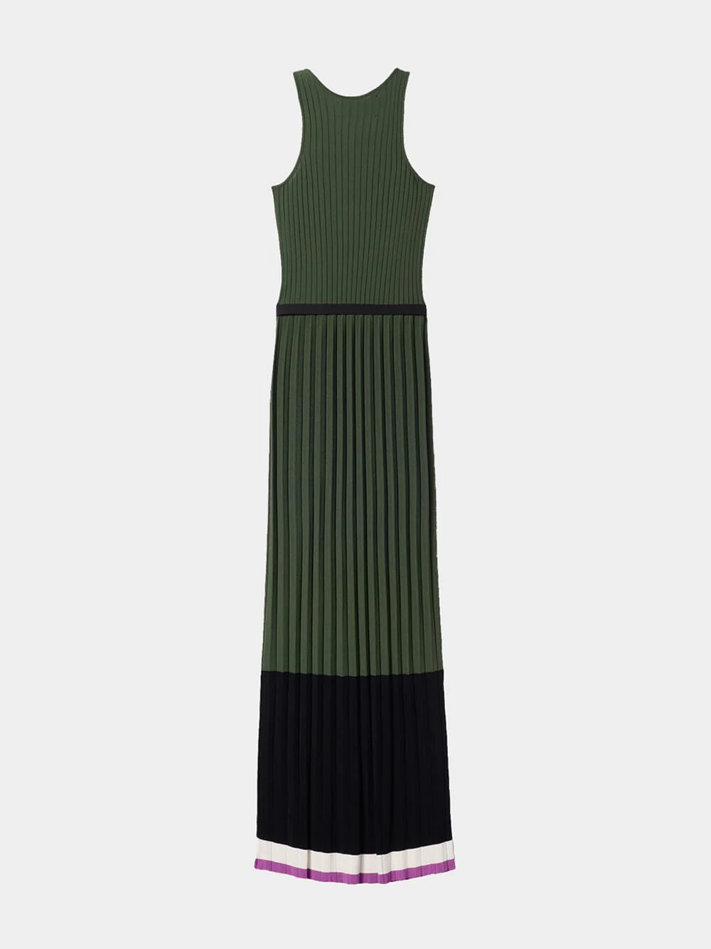 Knit Plissé Racer-Back Dress - Image 4