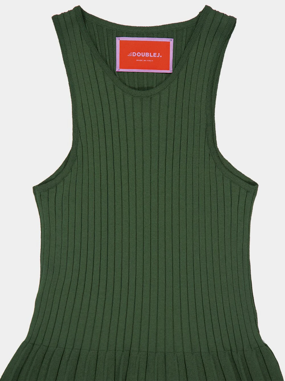 Knit Plissé Racer-Back Dress - Image 5