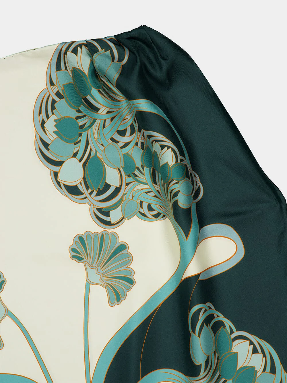 Mint Silk Printed Foulard - Image 4