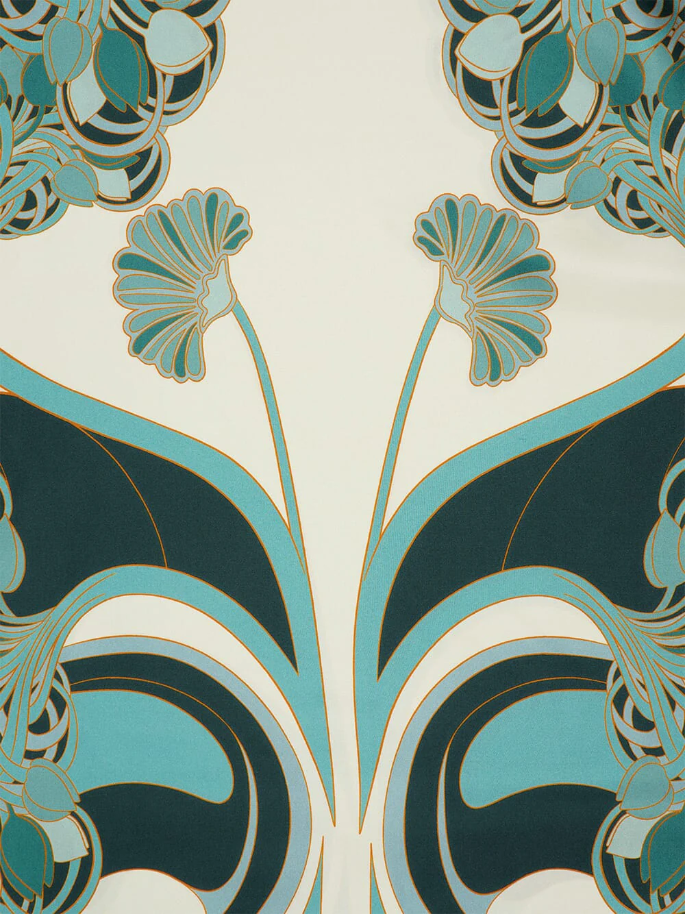 Mint Silk Printed Foulard - Image 5
