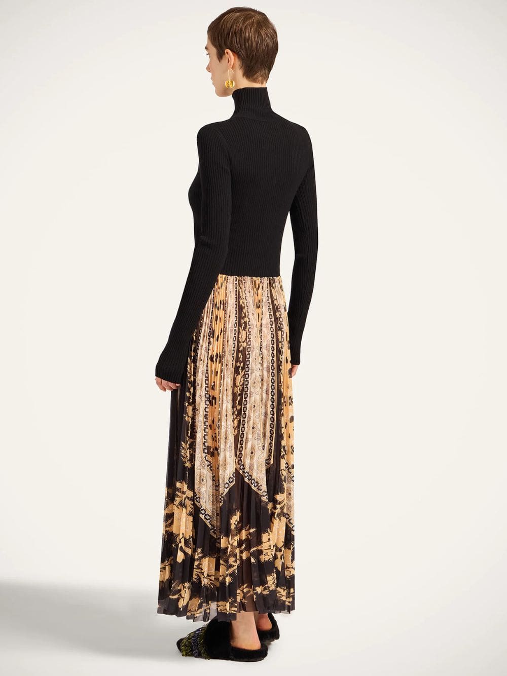 Moondance Knit Dress in Regalia Gold - Image 3