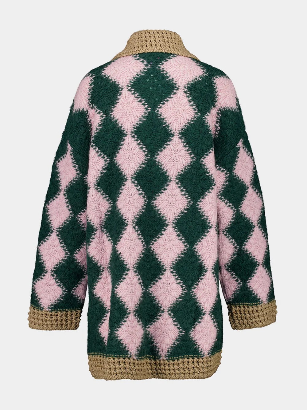 Multicolour Crochet Alpaca Bowling Cardigan - Image 3