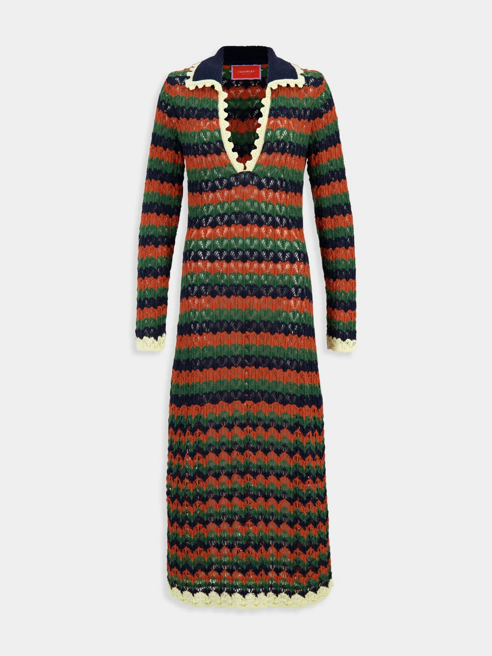 Multicolour Perry Crochet Knit Midi Dress - Image 2