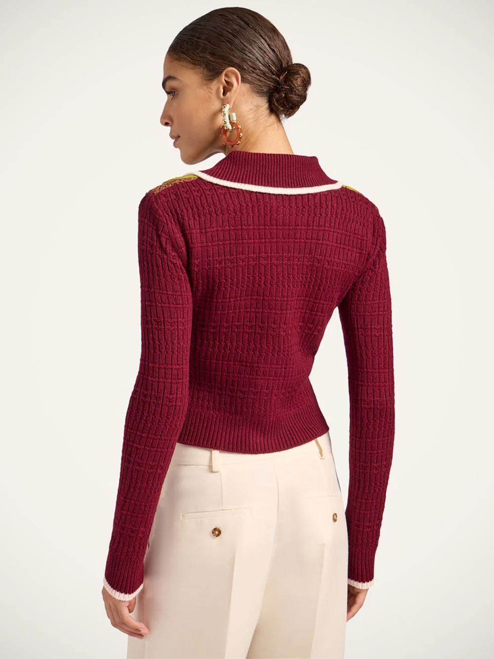 Multicolour Wool Crochet Mini Cardigan - Image 3