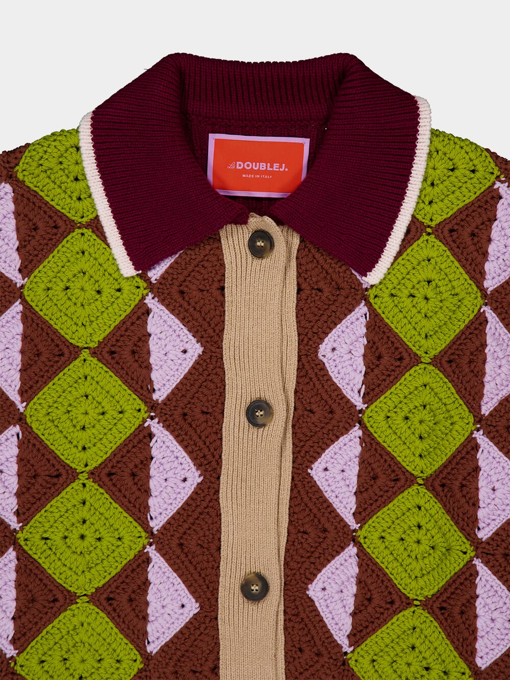 Multicolour Wool Crochet Mini Cardigan - Image 4