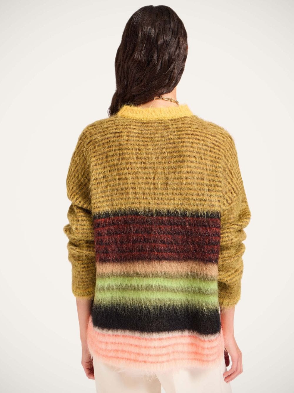 Multicolour Yellow Brushed Wool Brera Sweater - Image 3