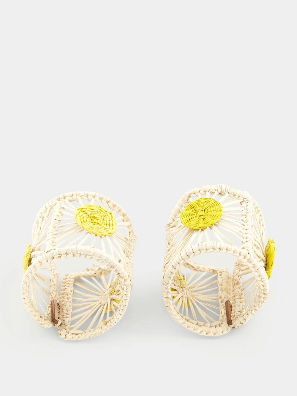 Set Of 2 Yellow Raffia Napkin Rings - Image 3