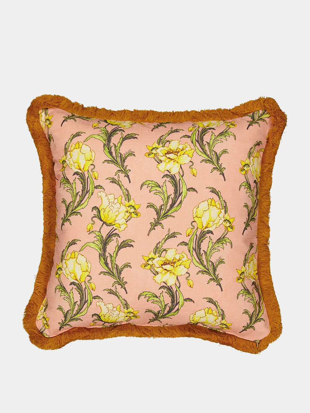 Nymph Bloom Outdoor Cushion with Fringes