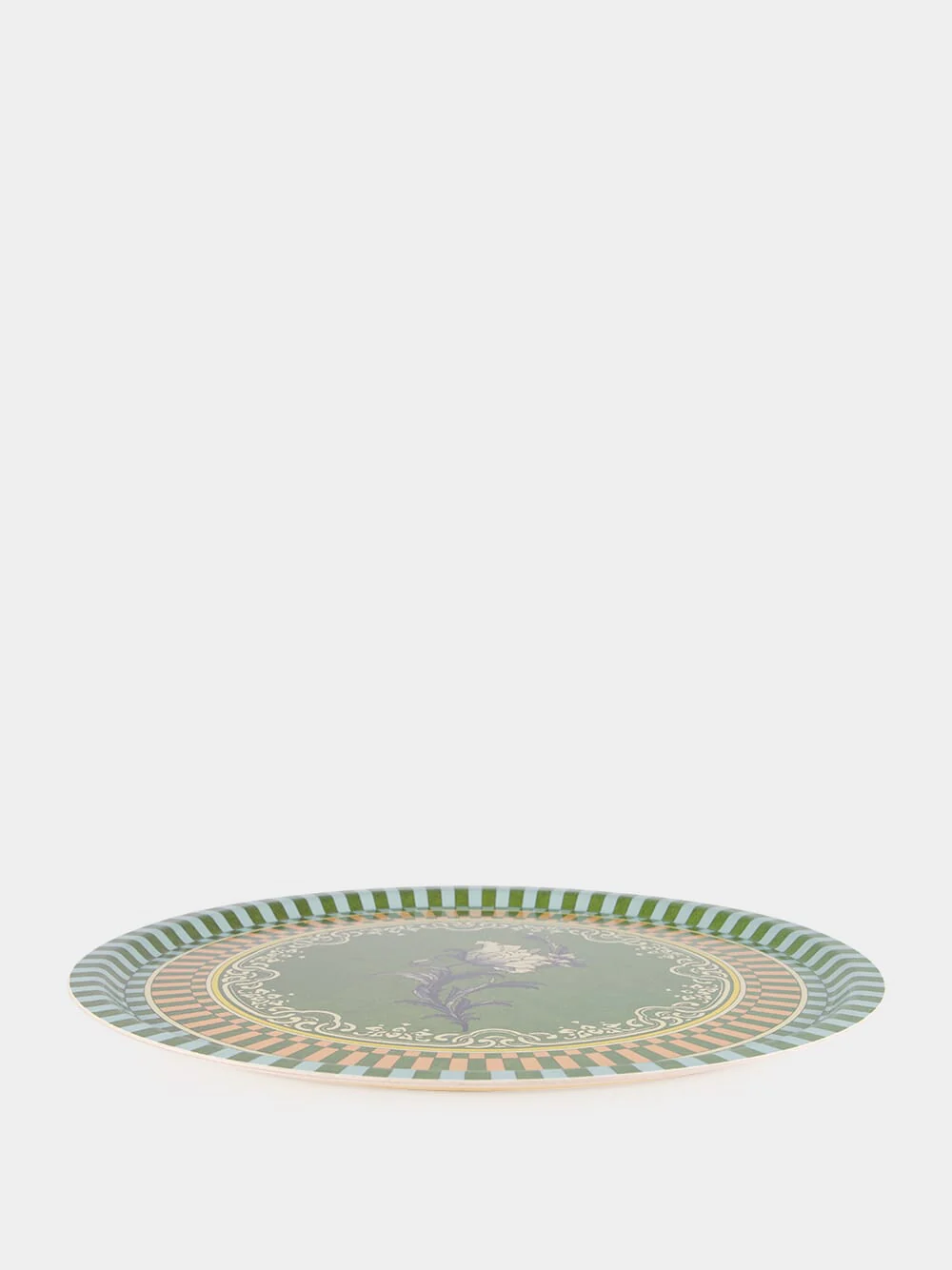 Nymph Bloom Printed Round Wooden Tray Large - Image 2