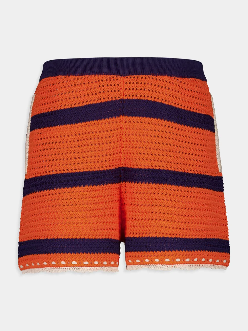 Orange and Navy Salt’n’Vinegar Crochet Shorts