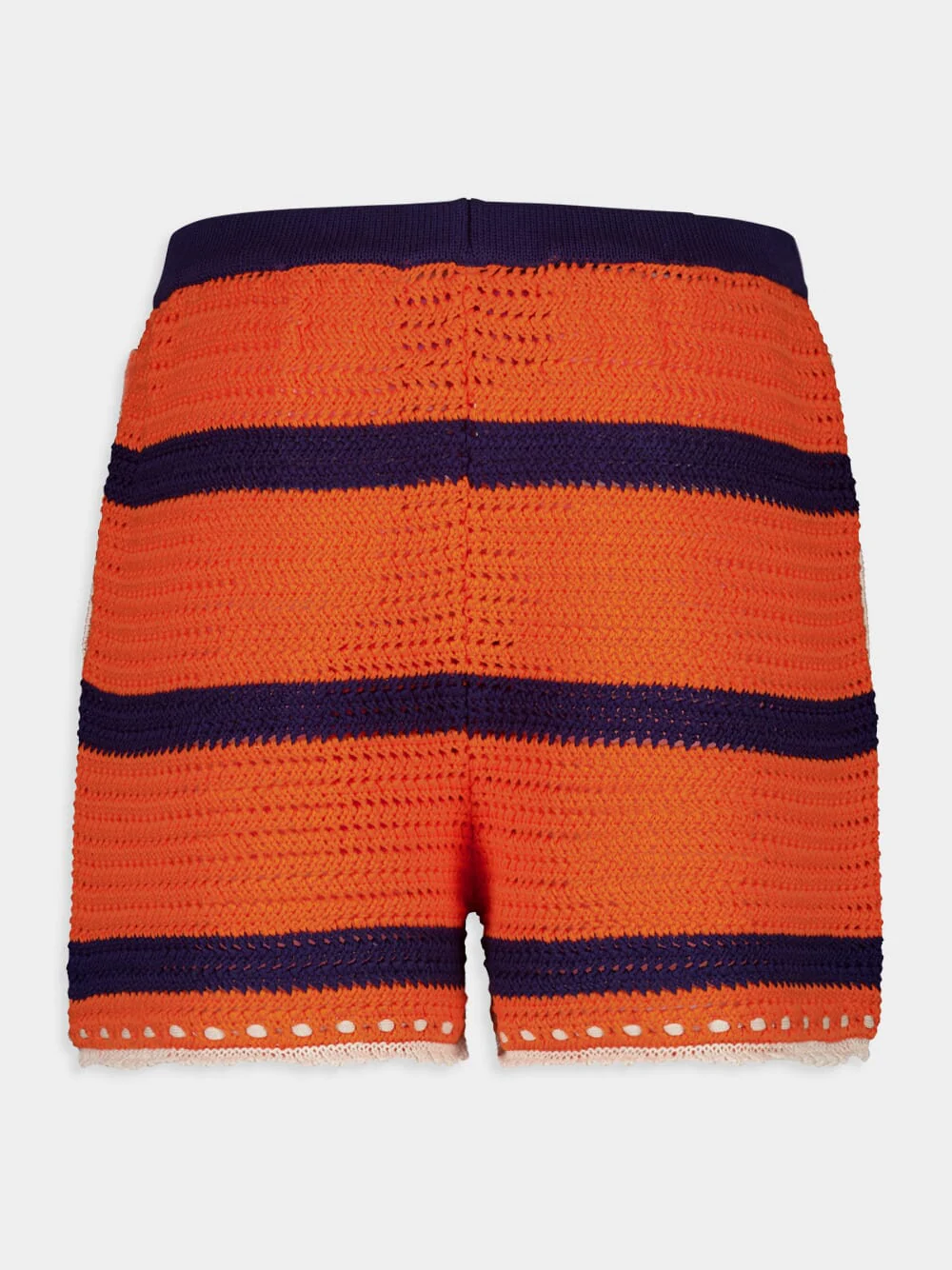 Orange and Navy Salt’n’Vinegar Crochet Shorts - Image 2