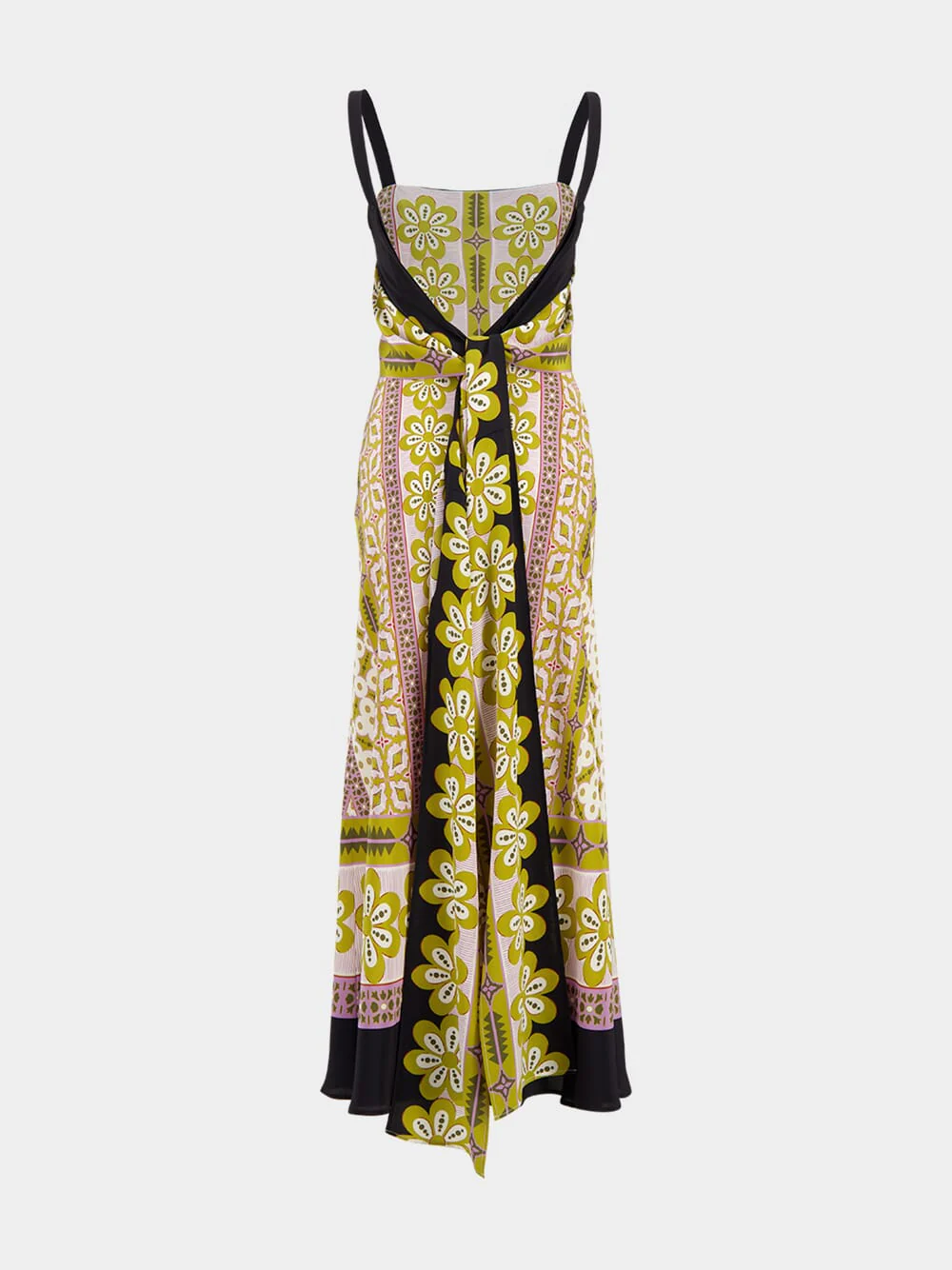 Pagoda Placée Silk Midi Dress - Image 3