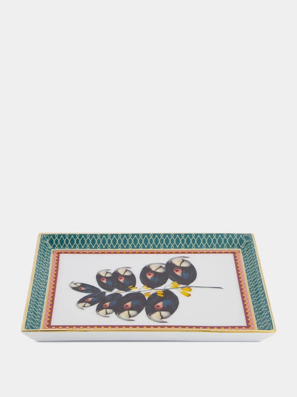Parrotstem Forest Green Porcelain Tray - Image 2