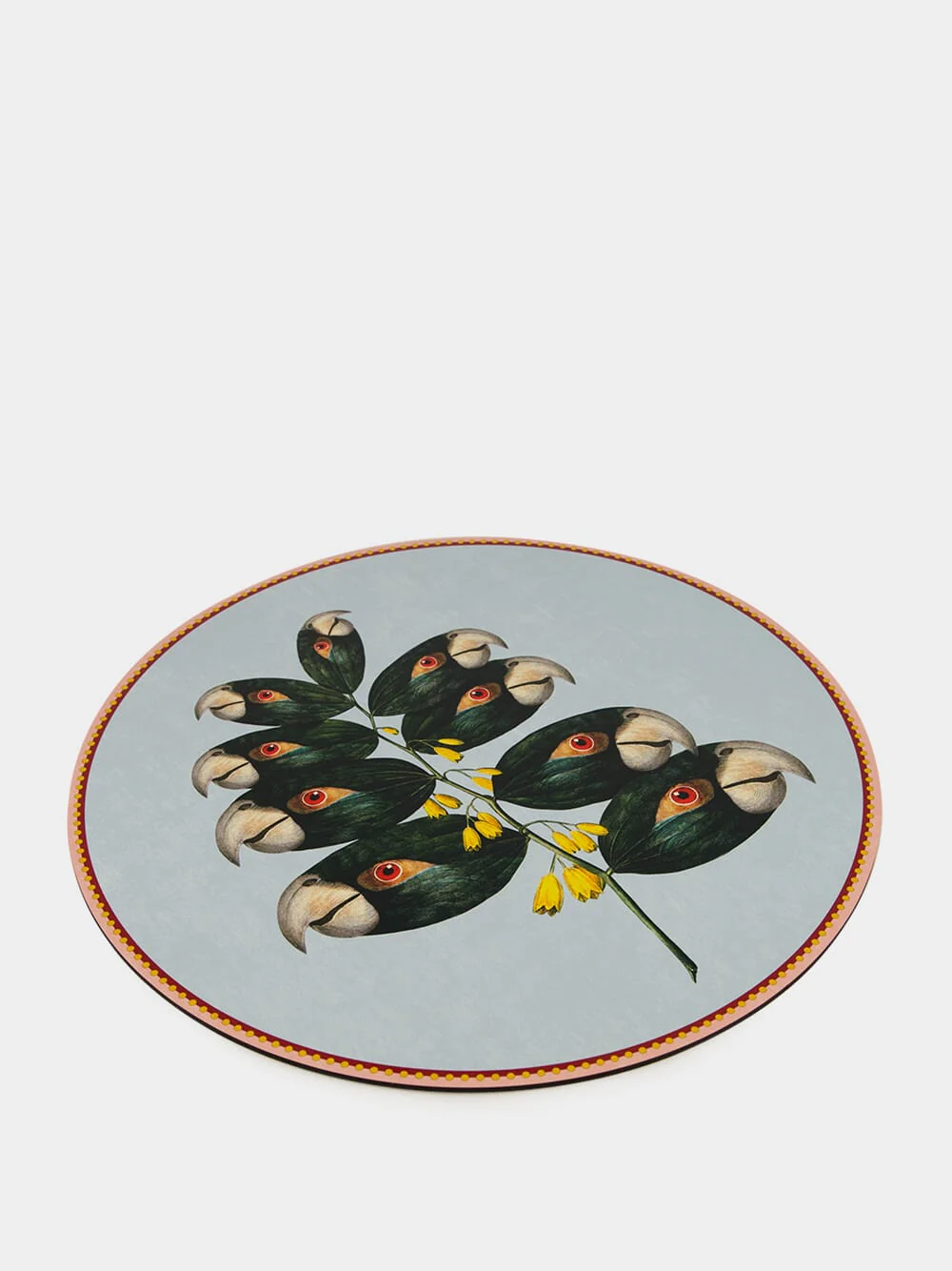 Parrotstem Round Wooden Placemat - Image 2