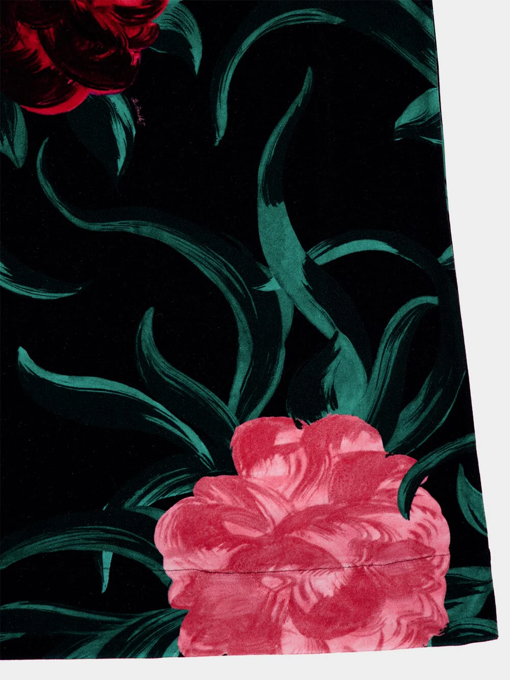 Peony Black Velvet Stretch Palazzo Pants - Image 6