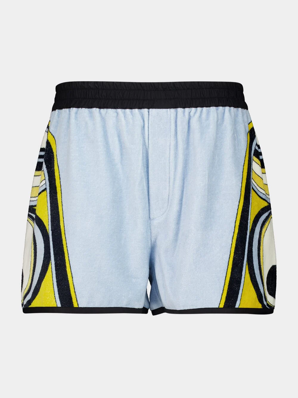 Peony Placée Blue Terry Cotton Shorts