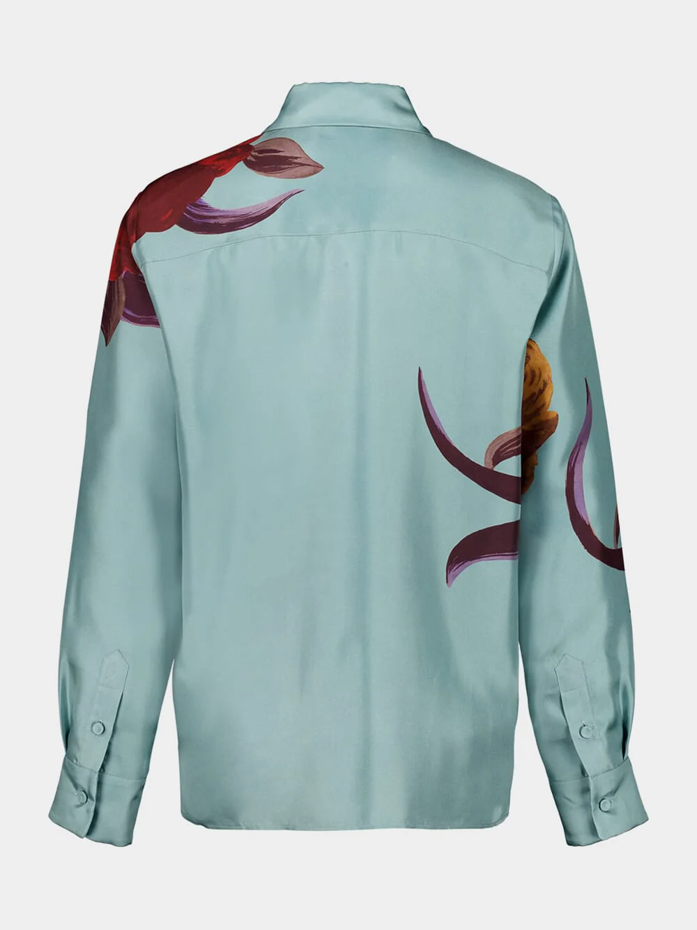 Peony Print Silk Twill Boy Shirt - Image 3