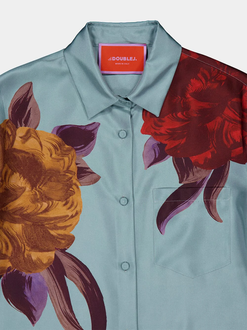 Peony Print Silk Twill Boy Shirt - Image 5