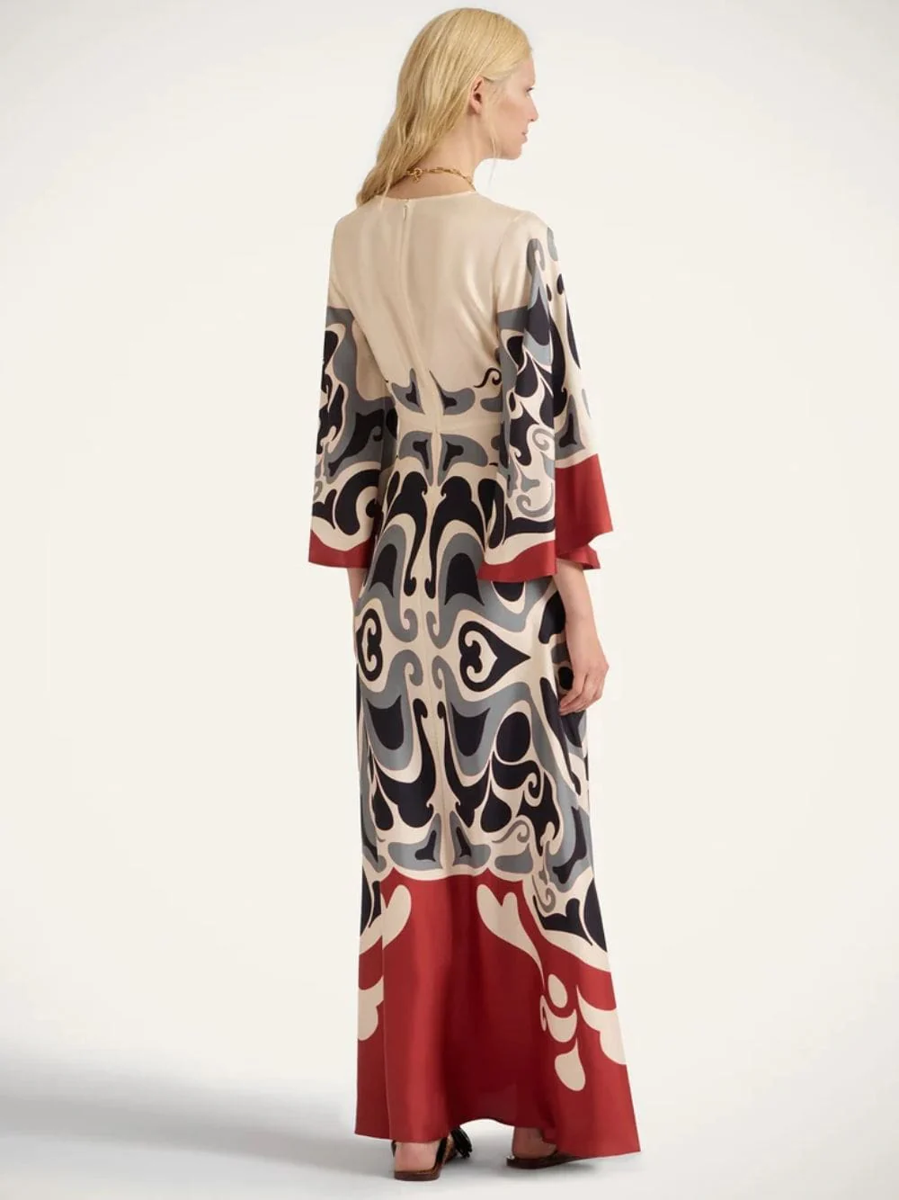 Phoenix Placée Ivory Silk Maxi Dress - Image 3